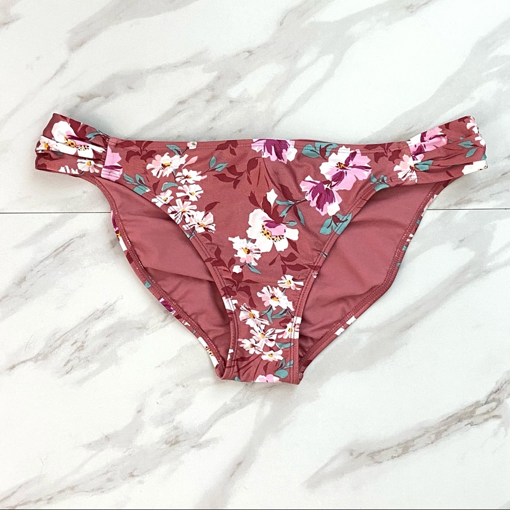 Xhilaration Floral Juniors' Cheeky Bikini Bottom - Picture 3 of 10